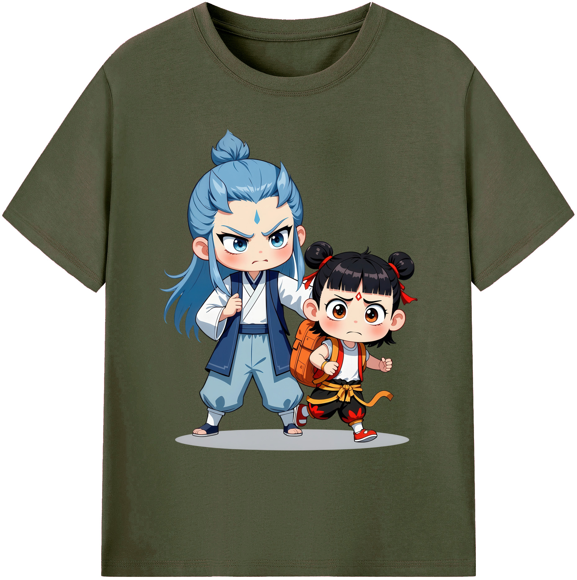 （画像用） Ne Zha 2 ナタ 魔童の大暴れ 綿100％ メンズ半袖Tシャツ｜肌触りやわらか＆通気性